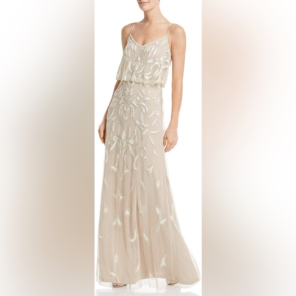 Adrianna Papell AP1E205376 Formal Beaded Long Dress